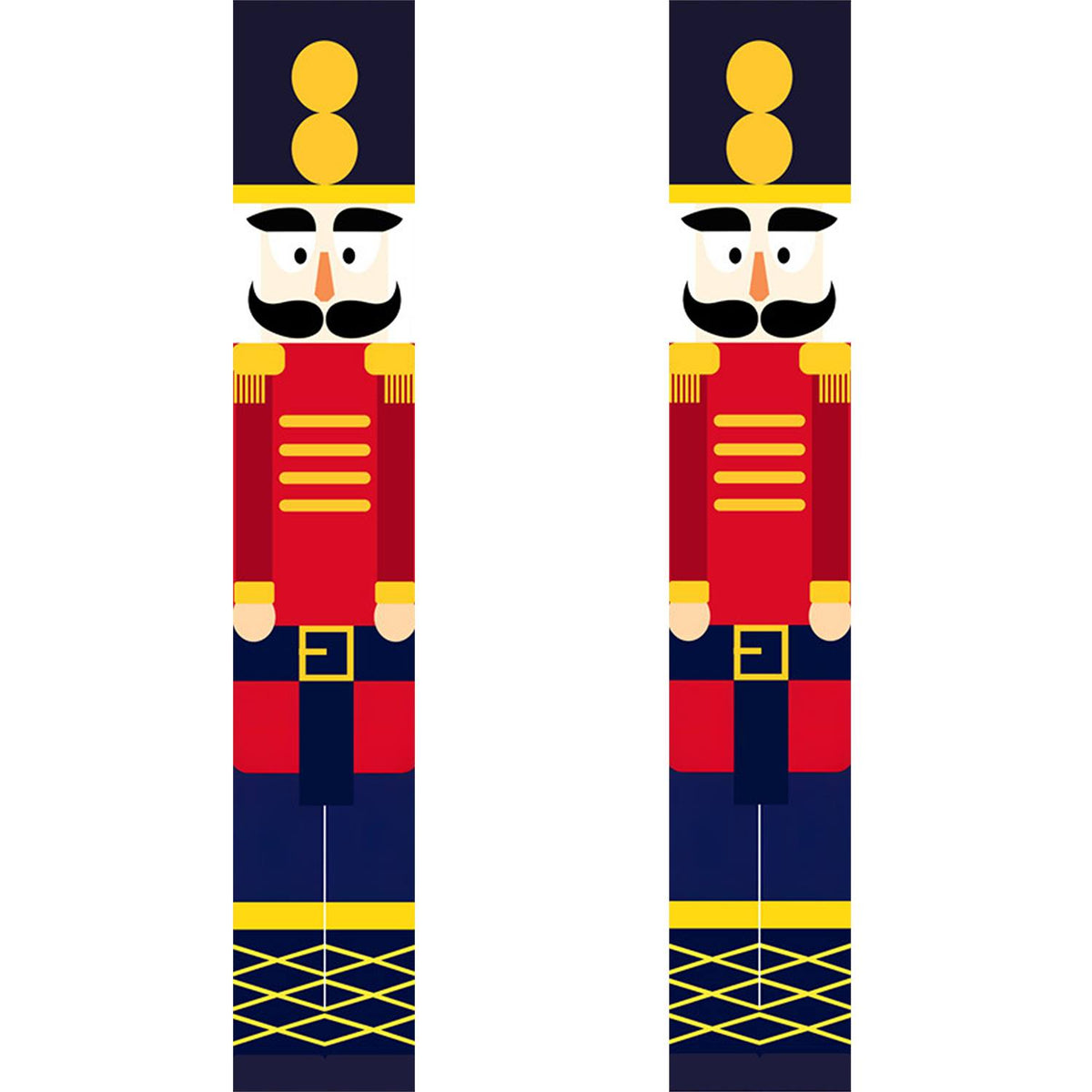 Red and Gold Nutcrackers (Paint by Numbers Door Banners)