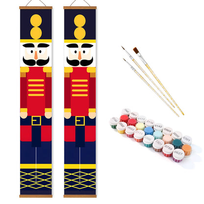 Red and Gold Nutcrackers (Paint by Numbers Door Banners)