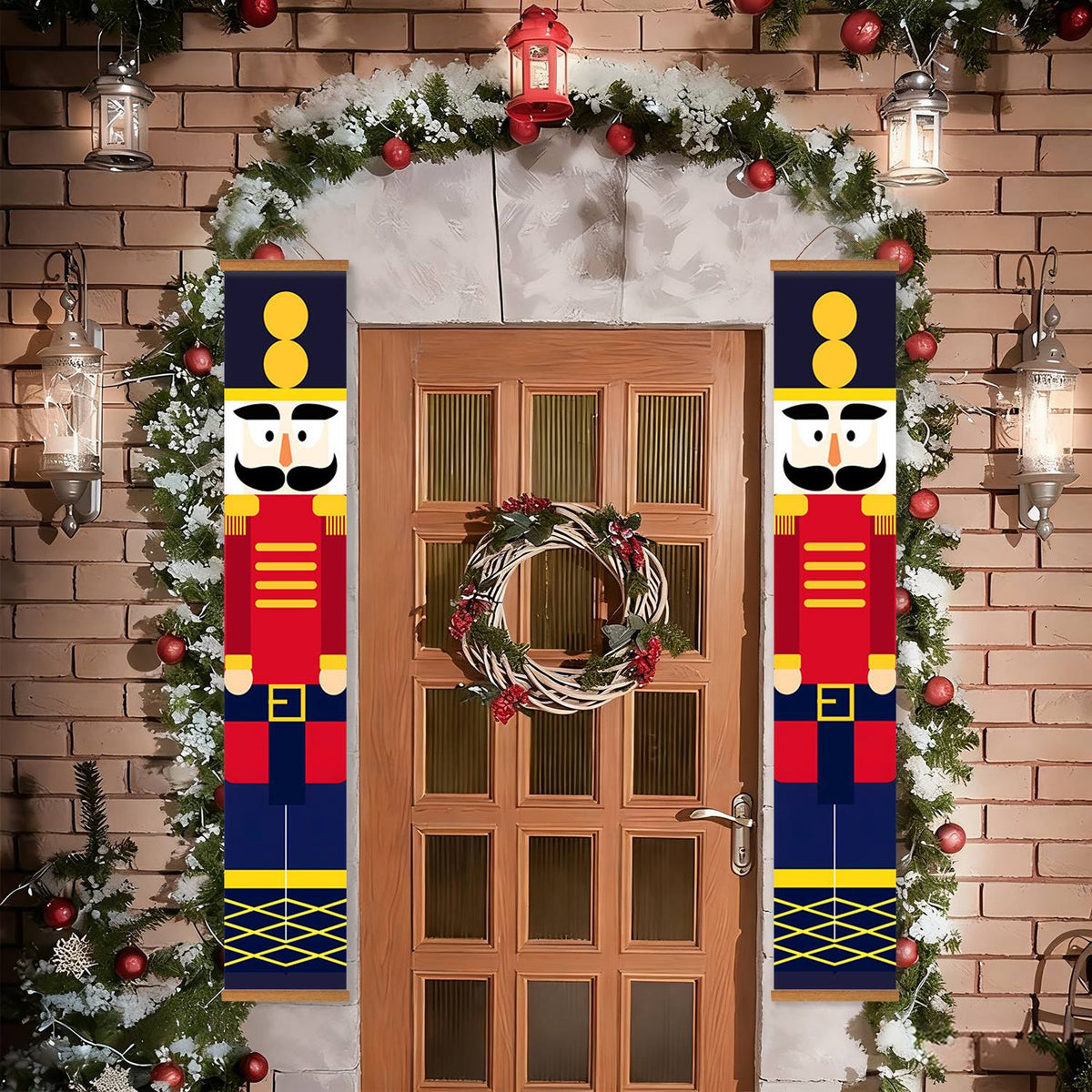 Red and Gold Nutcrackers (Paint by Numbers Door Banners)