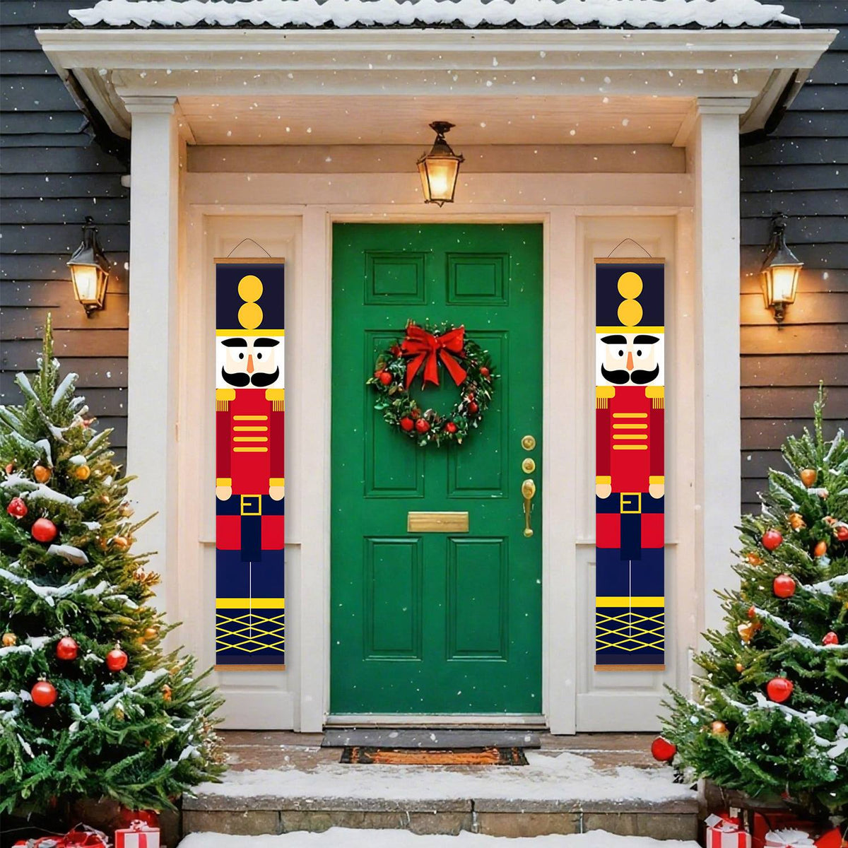 Red and Gold Nutcrackers (Paint by Numbers Door Banners)