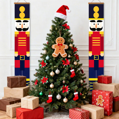 Red and Gold Nutcrackers (Paint by Numbers Door Banners)