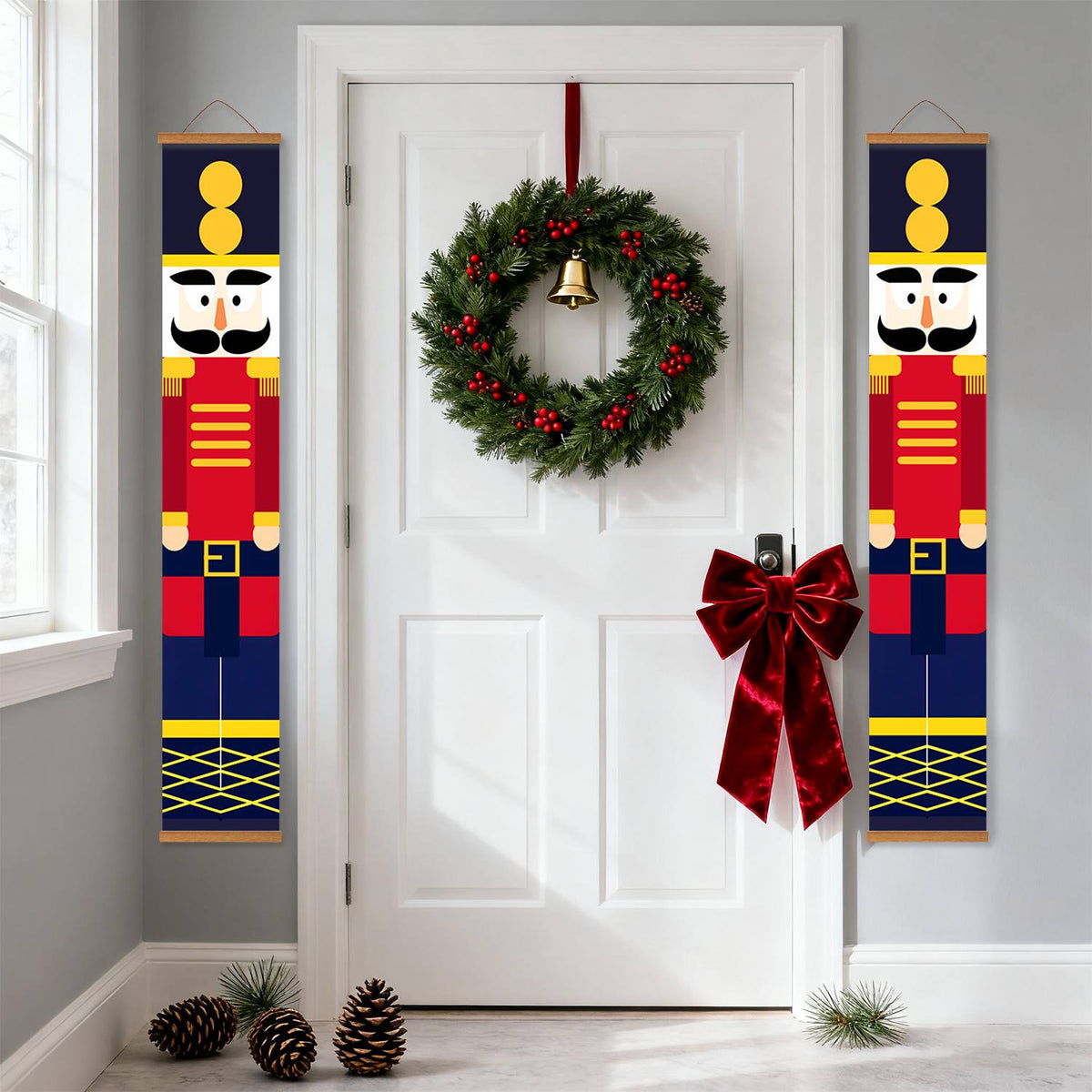 Red and Gold Nutcrackers (Paint by Numbers Door Banners)