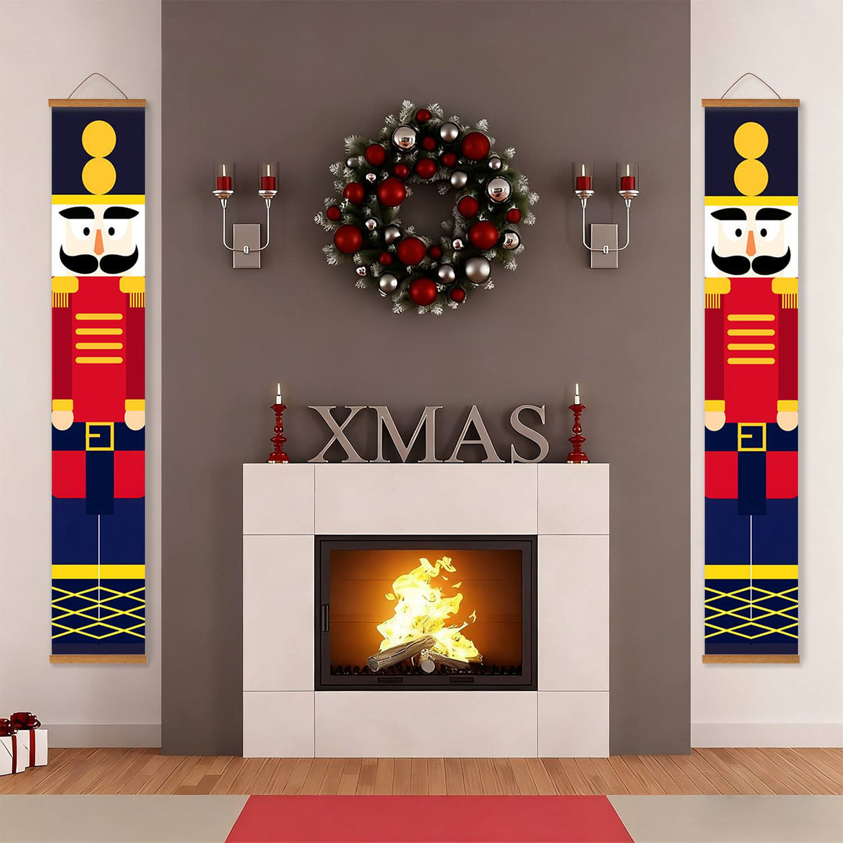 Red and Gold Nutcrackers (Paint by Numbers Door Banners)