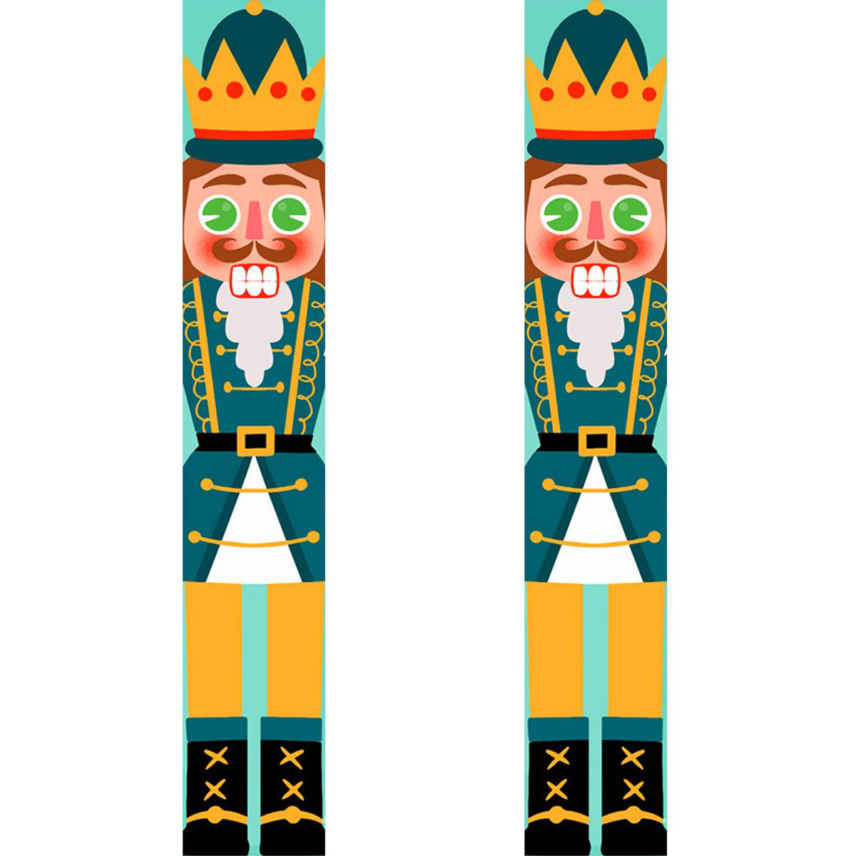 Green and Gold Nutcrackers (Paint by Numbers Door Banners)