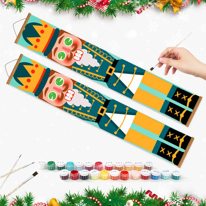 Green and Gold Nutcrackers (Paint by Numbers Door Banners)