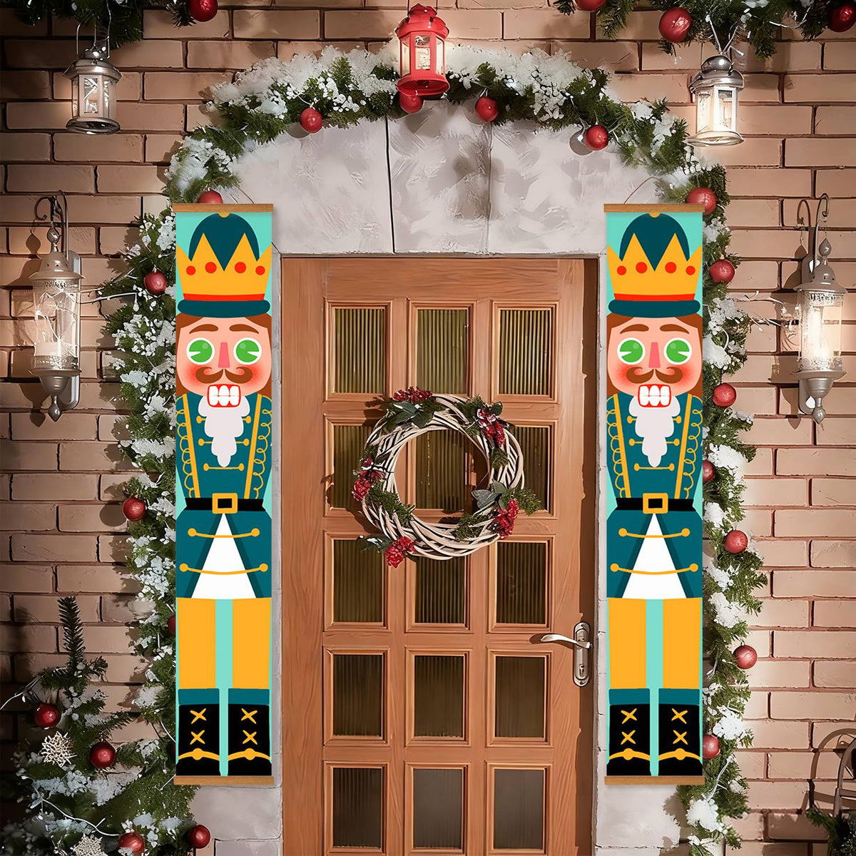 Green and Gold Nutcrackers (Paint by Numbers Door Banners)