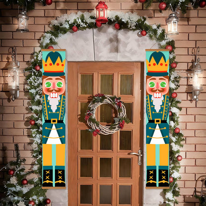 Green and Gold Nutcrackers (Paint by Numbers Door Banners)