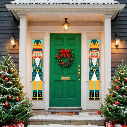 Green and Gold Nutcrackers (Paint by Numbers Door Banners)