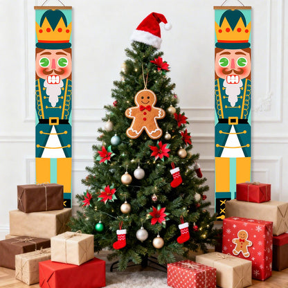 Green and Gold Nutcrackers (Paint by Numbers Door Banners)