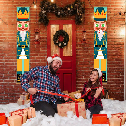 Green and Gold Nutcrackers (Paint by Numbers Door Banners)