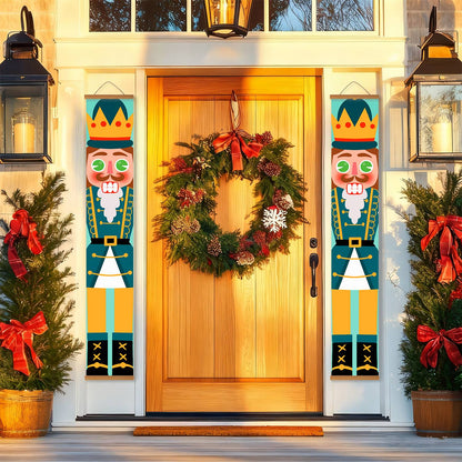 Green and Gold Nutcrackers (Paint by Numbers Door Banners)