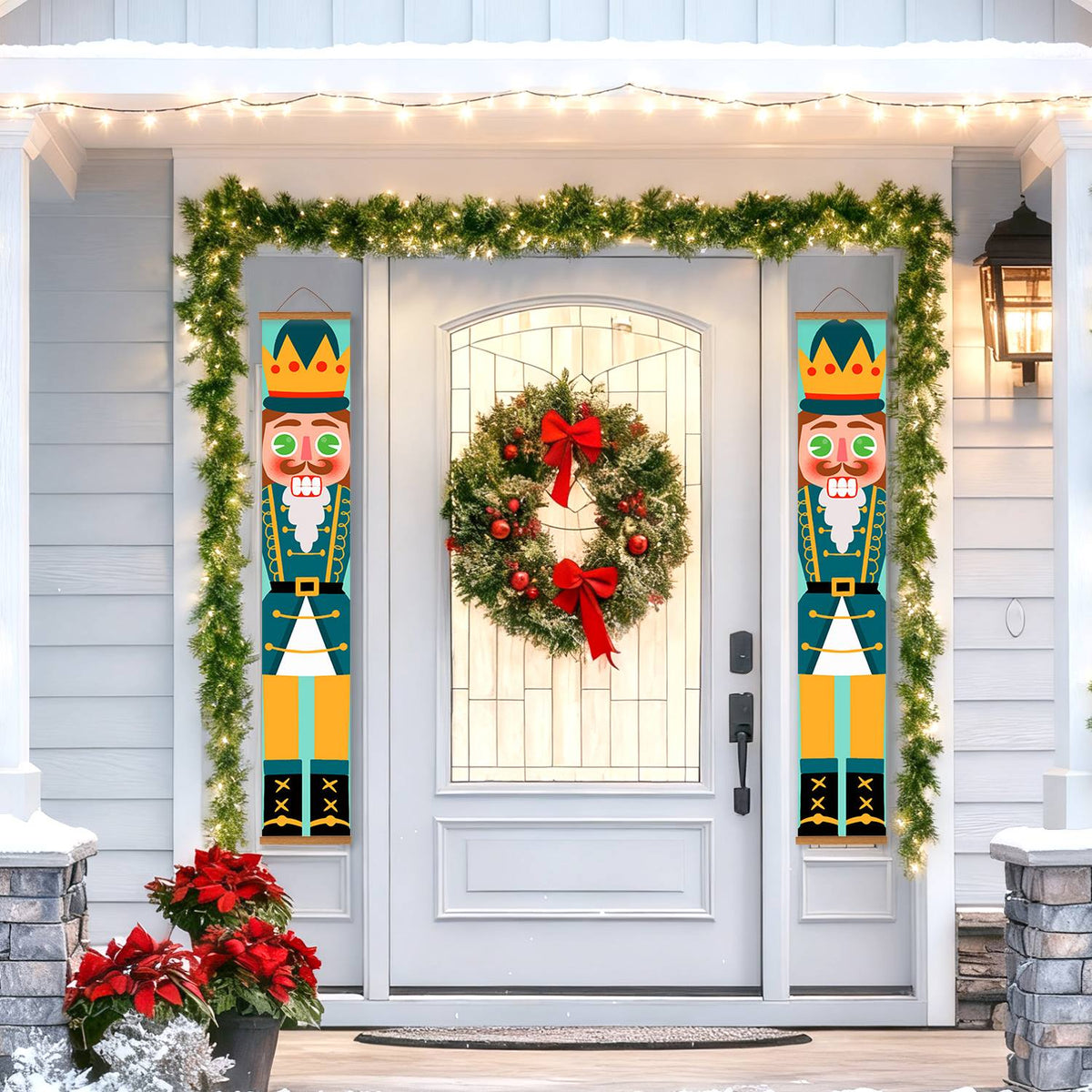 Green and Gold Nutcrackers (Paint by Numbers Door Banners)