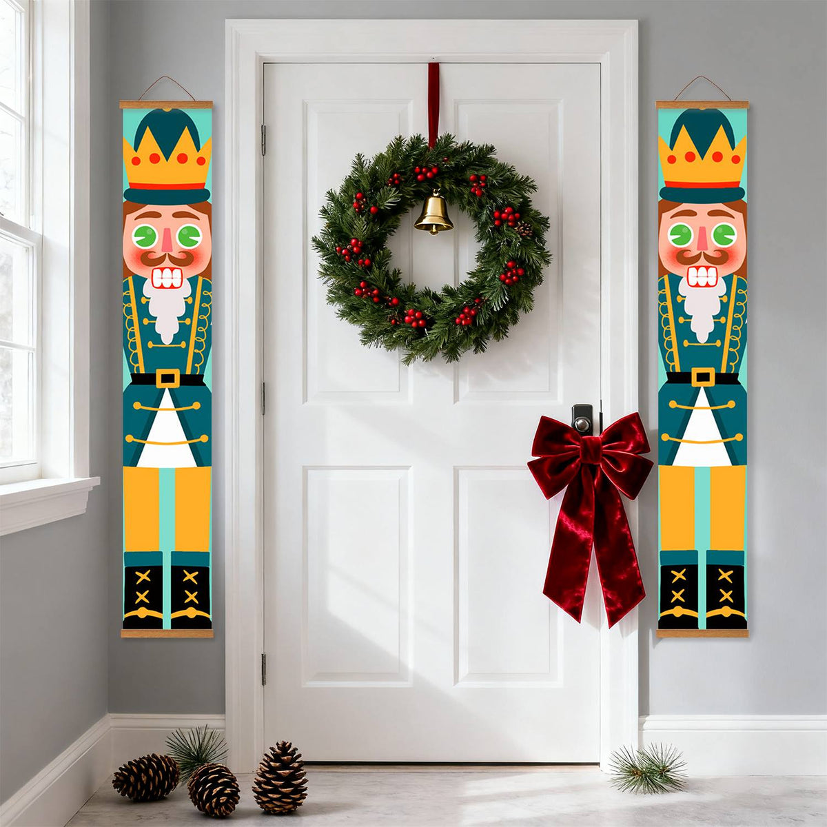 Green and Gold Nutcrackers (Paint by Numbers Door Banners)