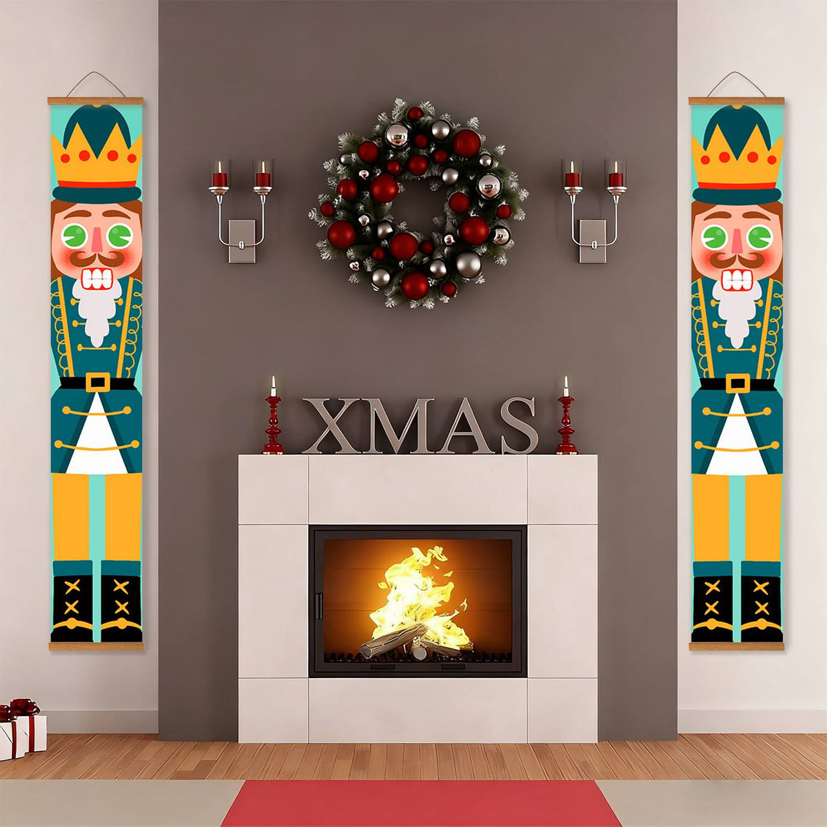 Green and Gold Nutcrackers (Paint by Numbers Door Banners)