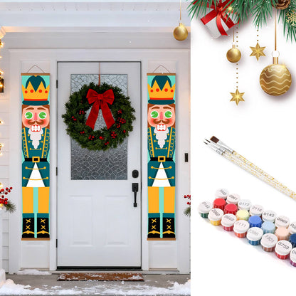 Green and Gold Nutcrackers (Paint by Numbers Door Banners)