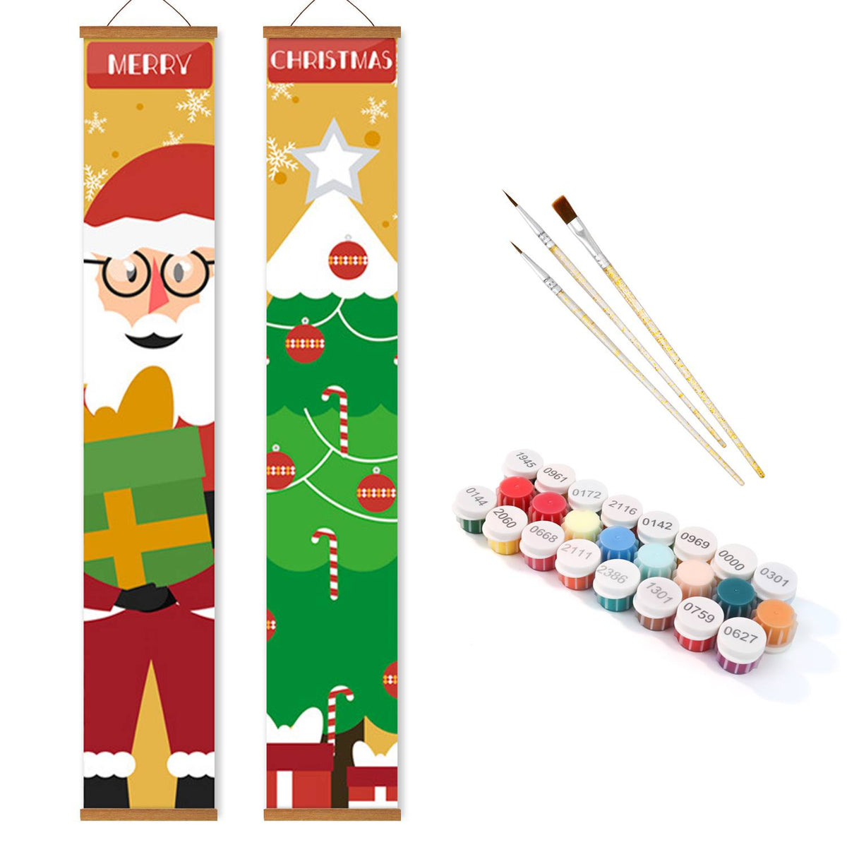 Santa Bearing Gifts (Paint by Numbers Door Banners)