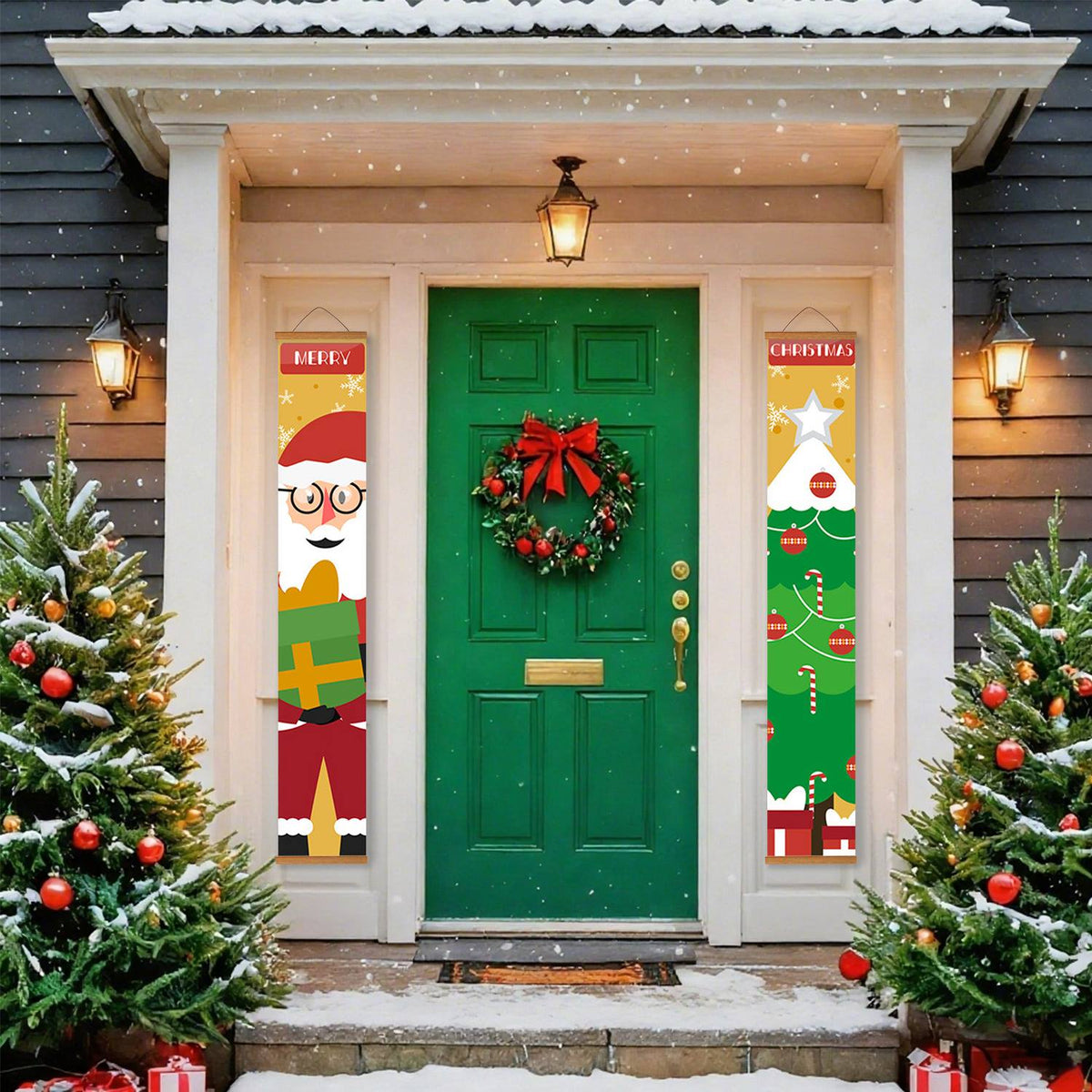 Santa Bearing Gifts (Paint by Numbers Door Banners)