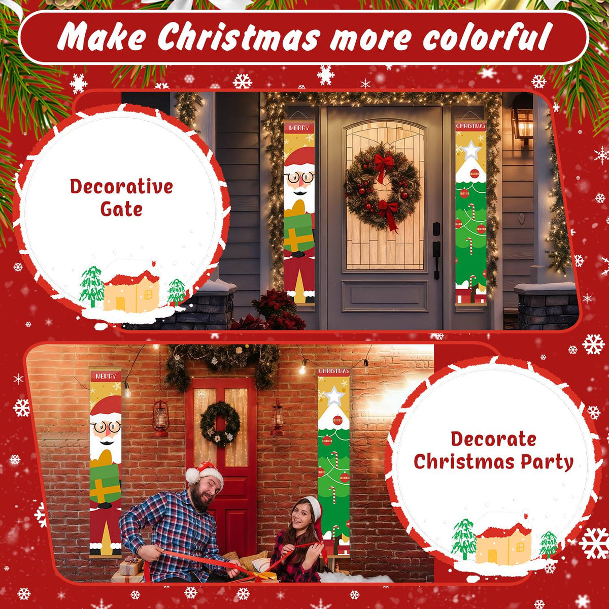 Santa Bearing Gifts (Paint by Numbers Door Banners)