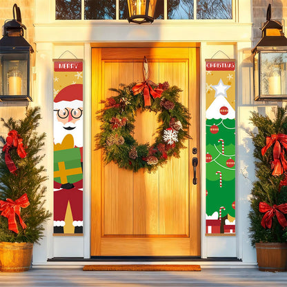 Santa Bearing Gifts (Paint by Numbers Door Banners)