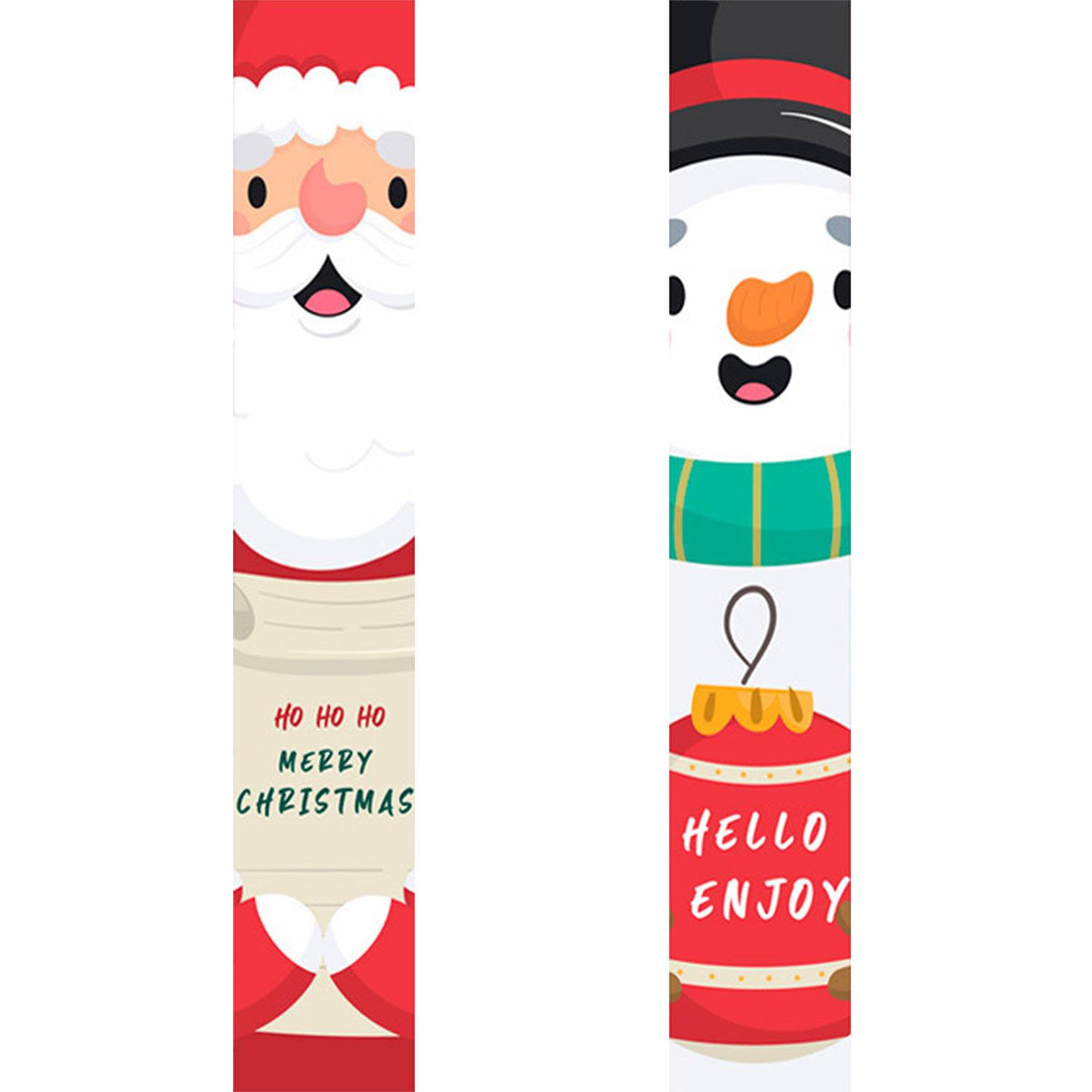 Santa and Snowman Greetings (Paint by Numbers Door Banners)