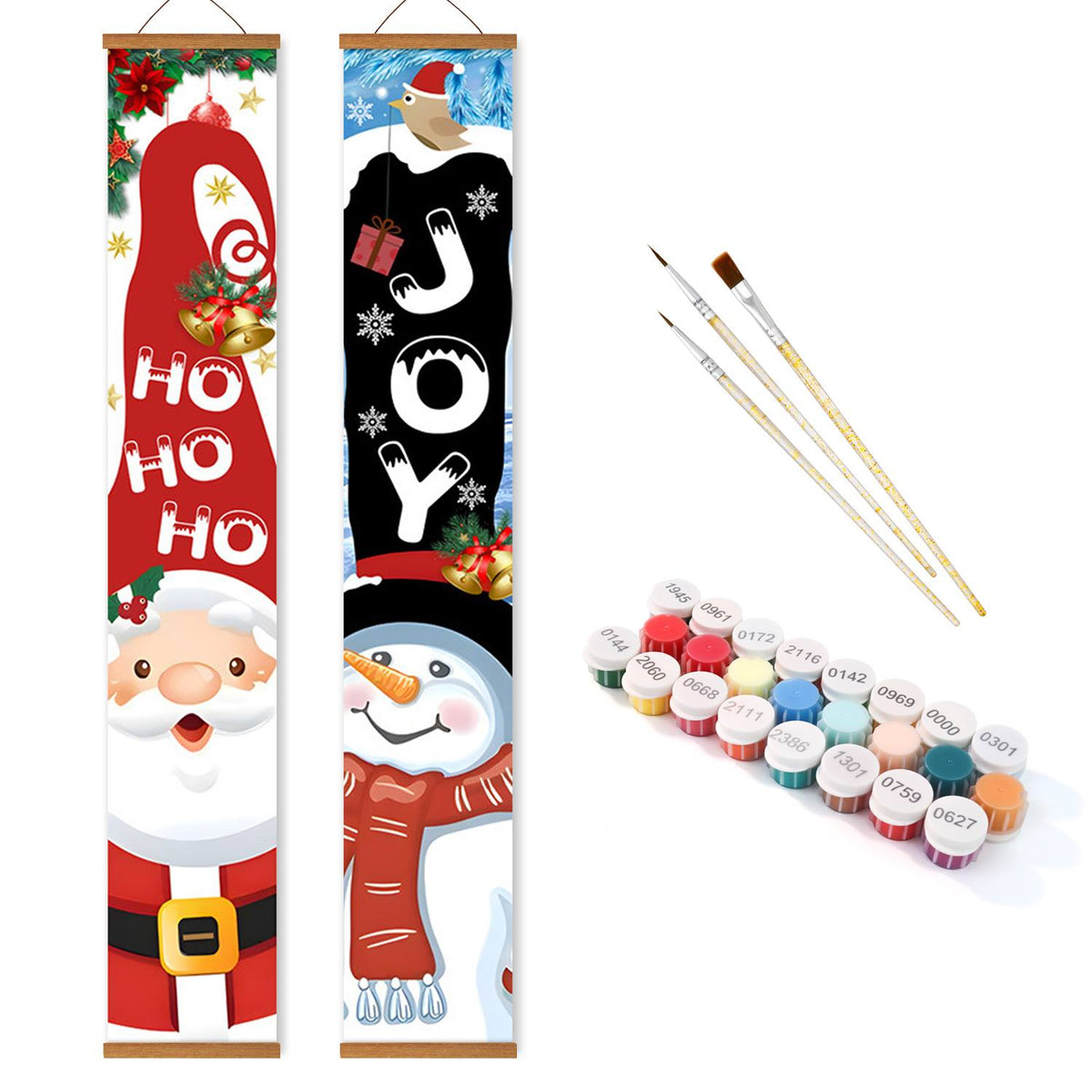 Ho Ho Ho and Joy (Paint by Numbers Door Banners)