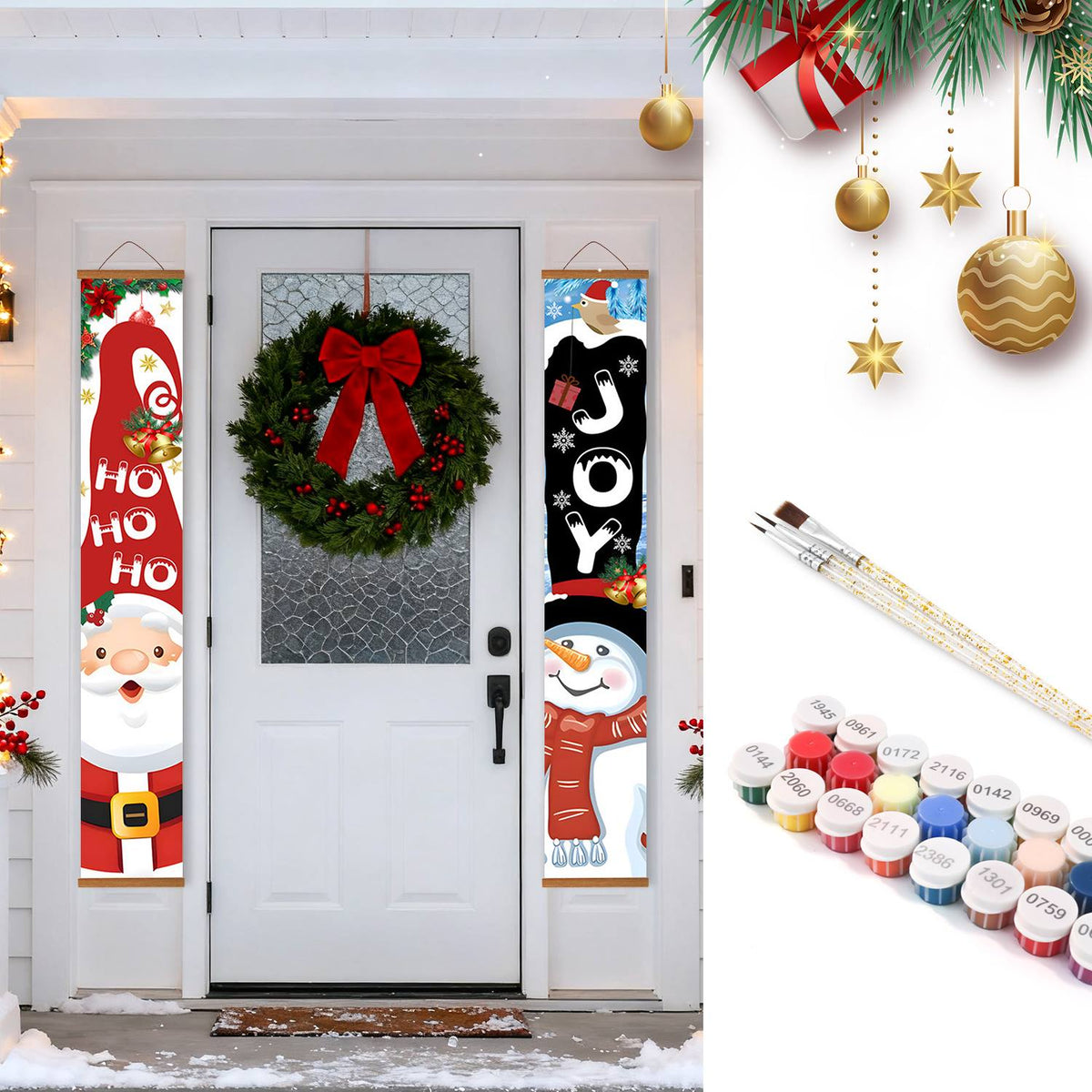 Ho Ho Ho and Joy (Paint by Numbers Door Banners)