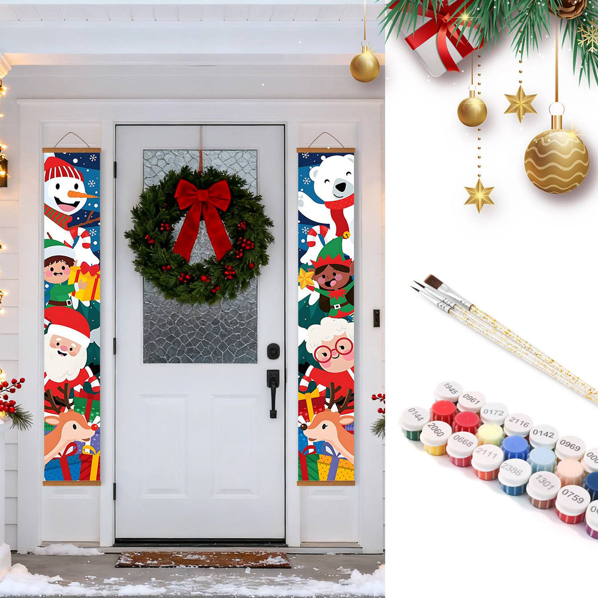 Christmas Character Party (Paint by Numbers Door Banners)