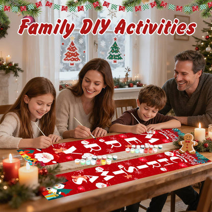 Red Christmas Lettering (Paint by Numbers Door Banners)