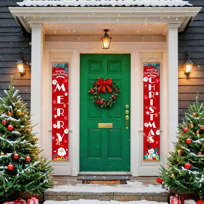 Red Christmas Lettering (Paint by Numbers Door Banners)