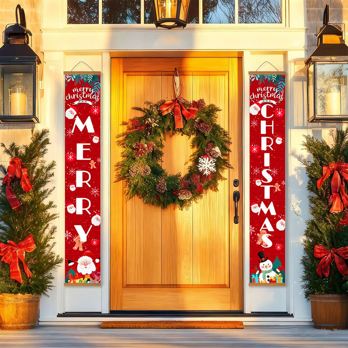 Red Christmas Lettering (Paint by Numbers Door Banners)