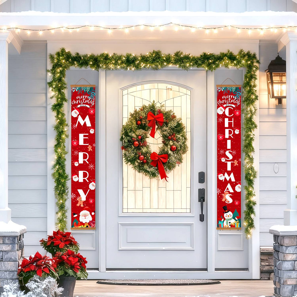 Red Christmas Lettering (Paint by Numbers Door Banners)