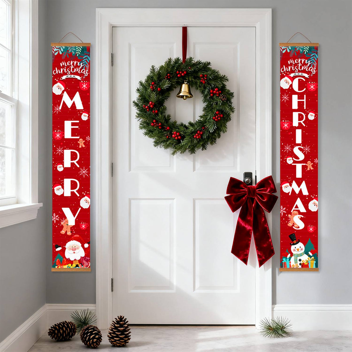 Red Christmas Lettering (Paint by Numbers Door Banners)