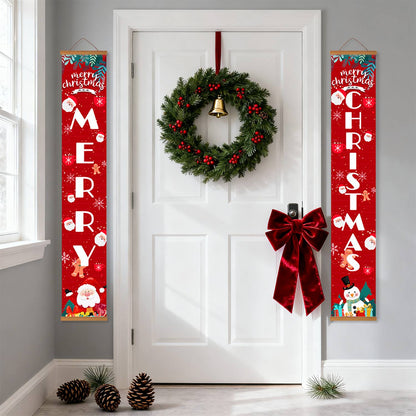 Red Christmas Lettering (Paint by Numbers Door Banners)