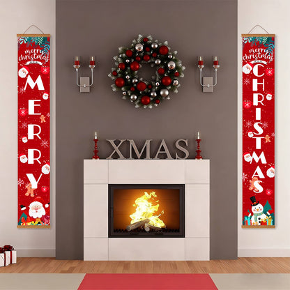 Red Christmas Lettering (Paint by Numbers Door Banners)