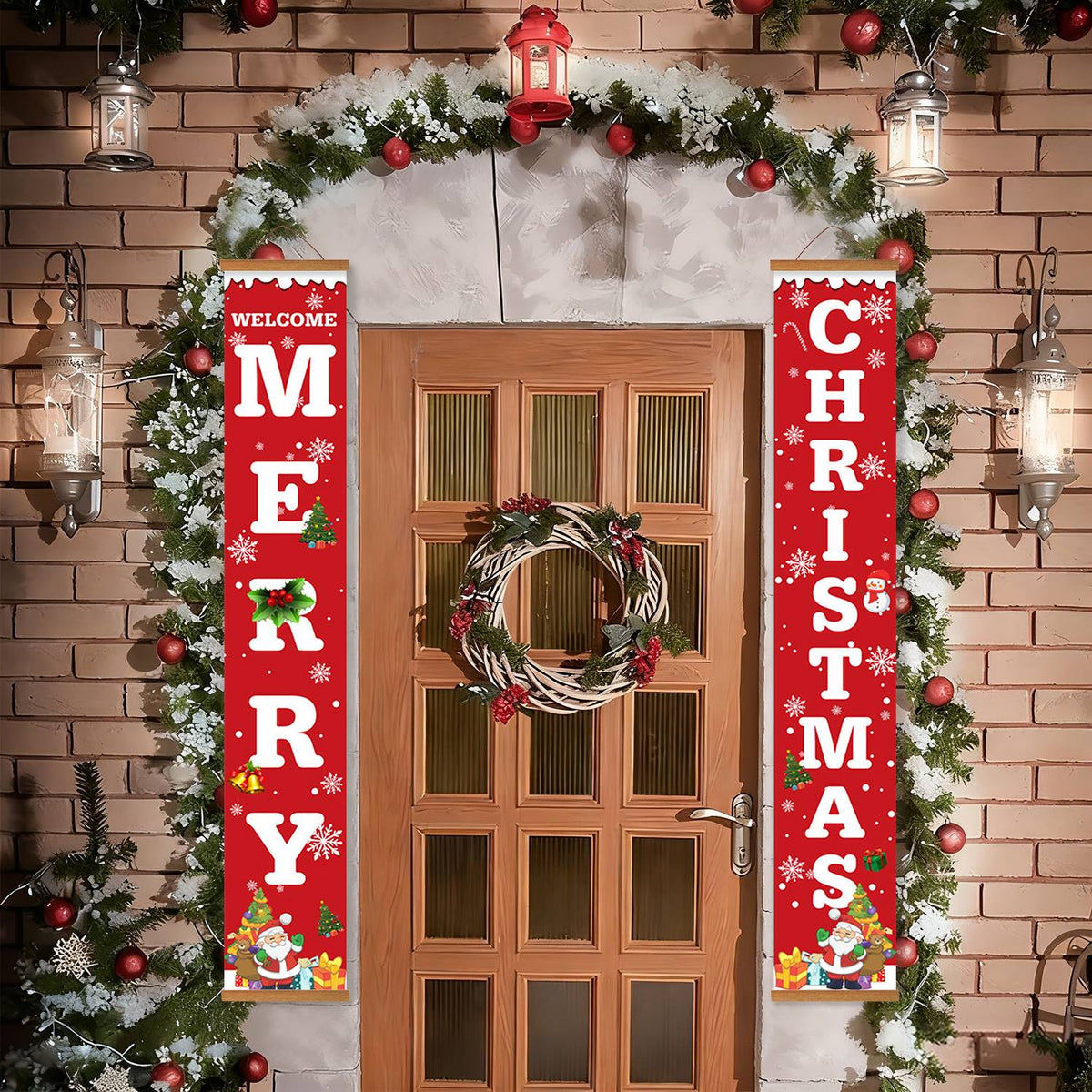 Welcome Merry Christmas (Paint by Numbers Door Banners)