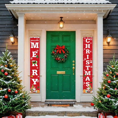 Welcome Merry Christmas (Paint by Numbers Door Banners)