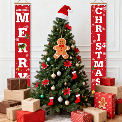 Welcome Merry Christmas (Paint by Numbers Door Banners)