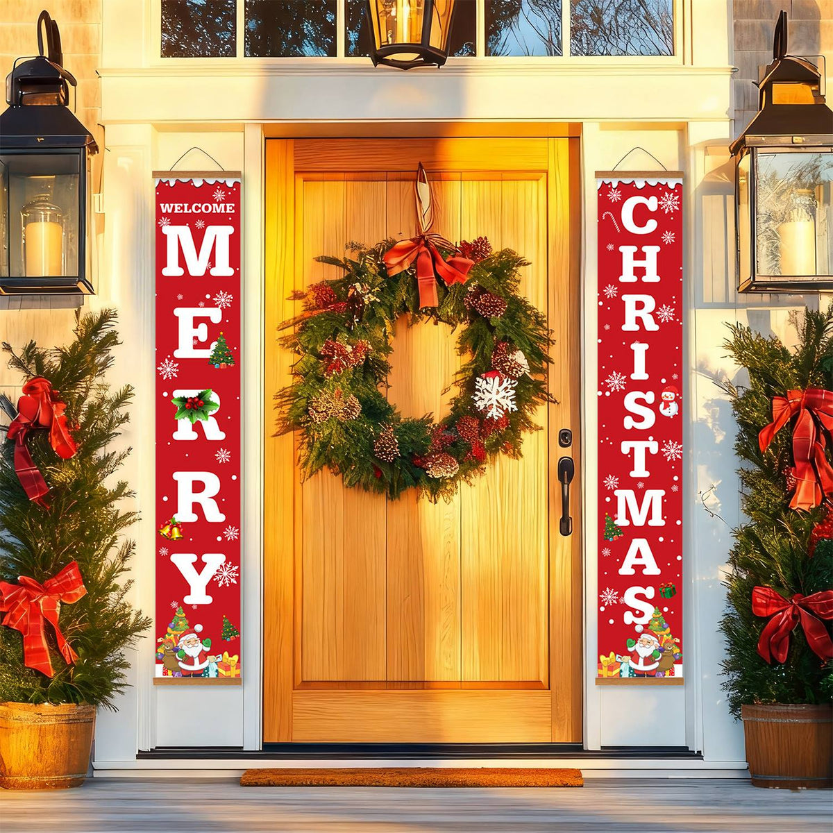 Welcome Merry Christmas (Paint by Numbers Door Banners)