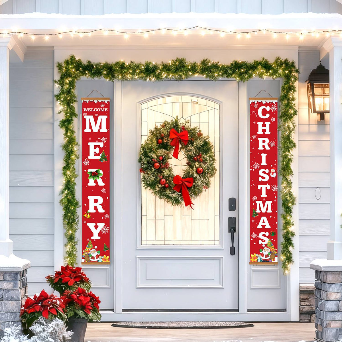 Welcome Merry Christmas (Paint by Numbers Door Banners)