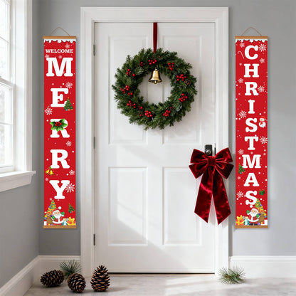 Welcome Merry Christmas (Paint by Numbers Door Banners)