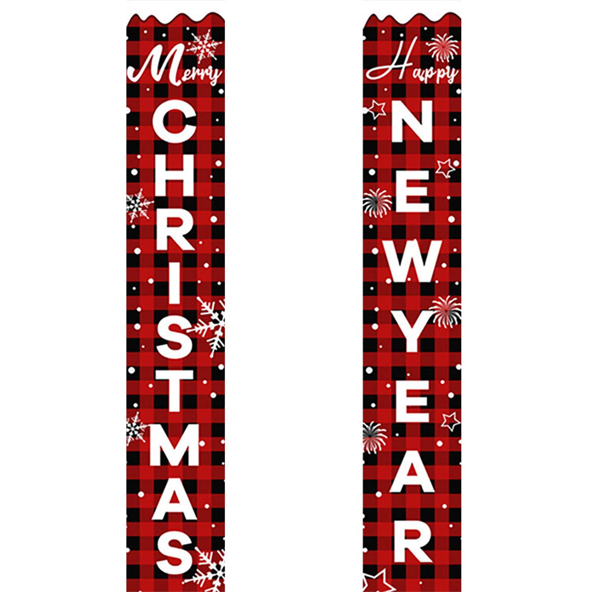 Plaid Christmas and New Year (Paint by Numbers Door Banners)