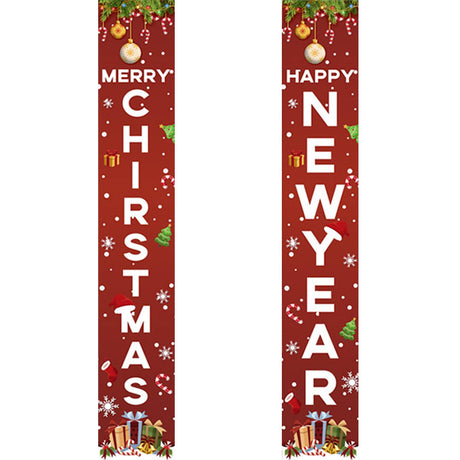 Red Christmas and New Year (Paint by Numbers Door Banners)