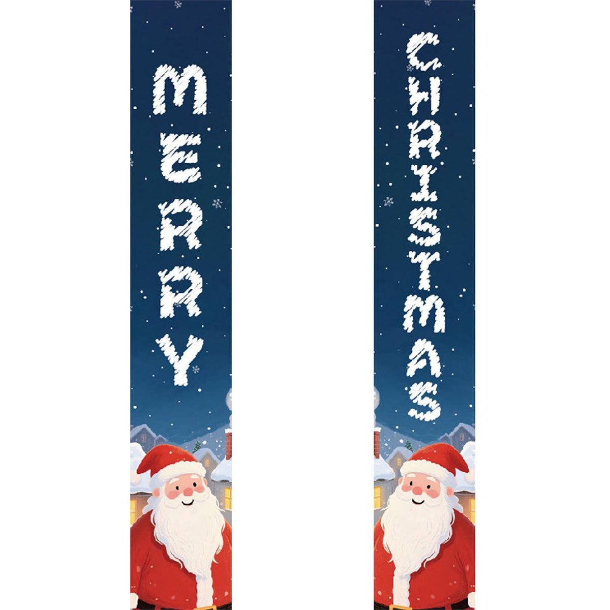 Blue Santa Greetings (Paint by Numbers Door Banners)