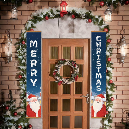 Blue Santa Greetings (Paint by Numbers Door Banners)