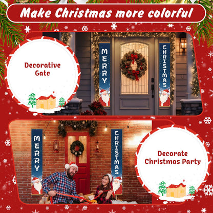 Blue Santa Greetings (Paint by Numbers Door Banners)
