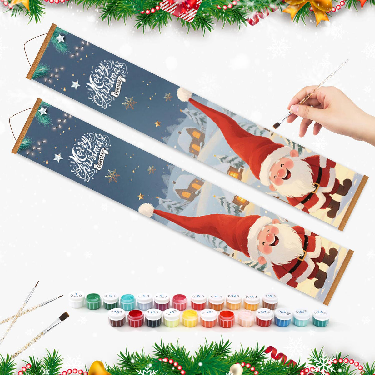 Winter Gnome Santa (Paint by Numbers Door Banners)
