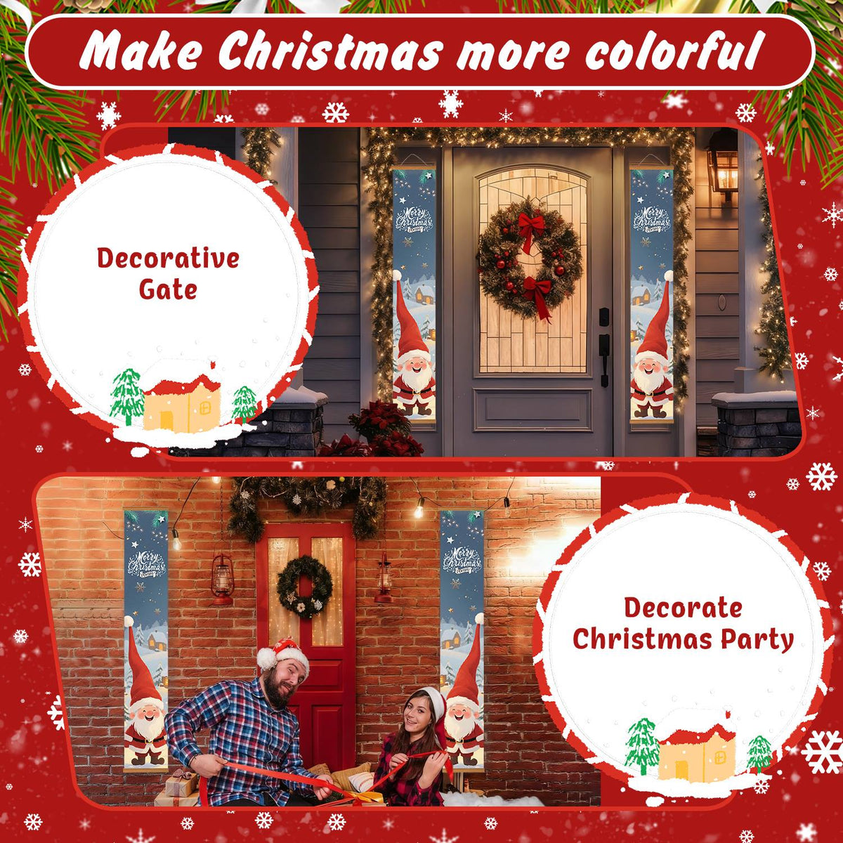 Winter Gnome Santa (Paint by Numbers Door Banners)