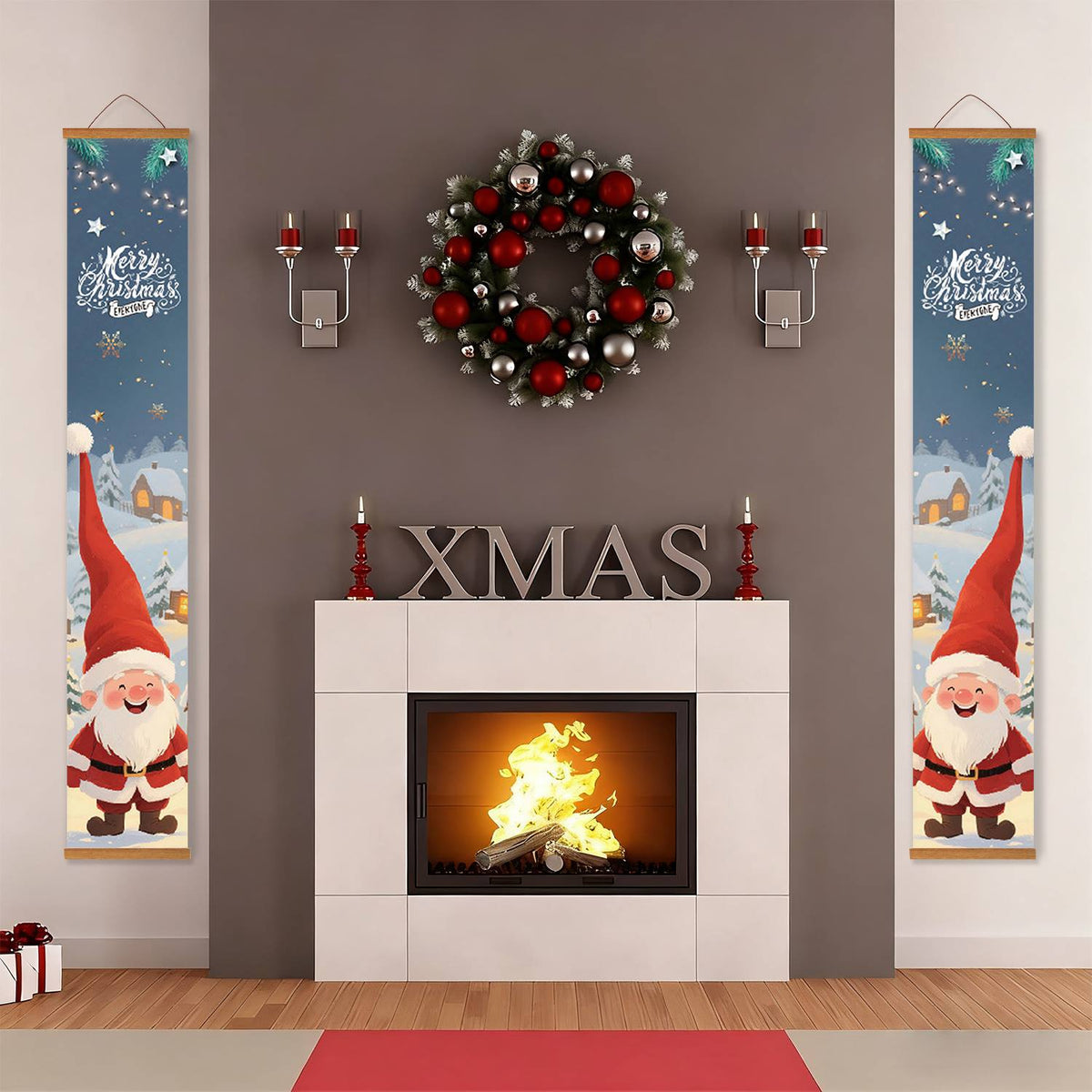 Winter Gnome Santa (Paint by Numbers Door Banners)
