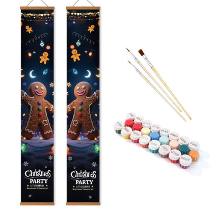 Gingerbread Christmas Party (Paint by Numbers Door Banners)