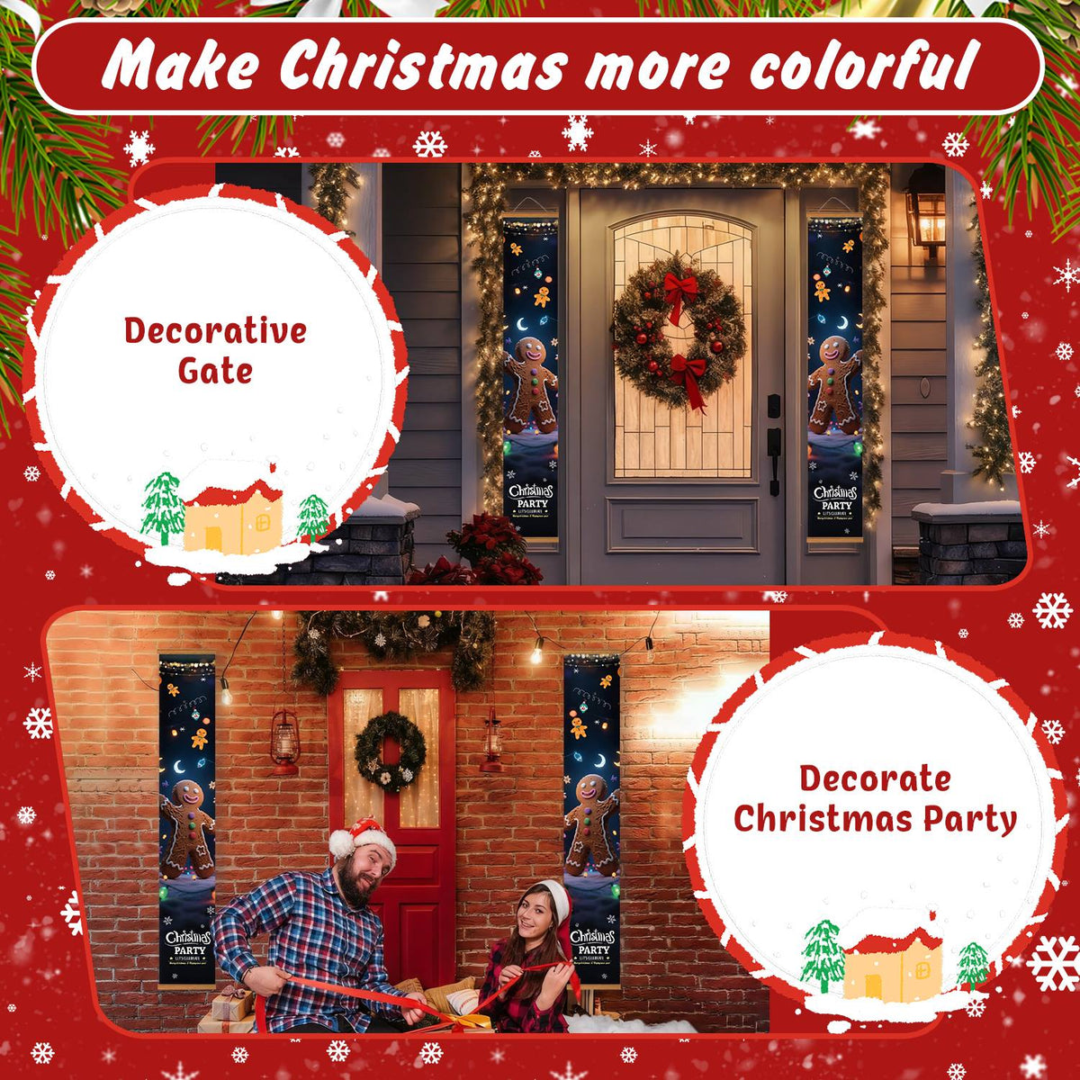 Gingerbread Christmas Party (Paint by Numbers Door Banners)